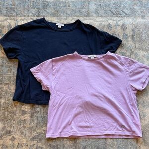Pair of Crewcuts Cropped Length Cotton Tees - L